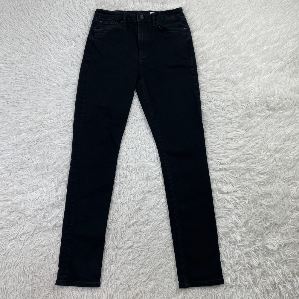 Rag & Bone Pants Womens 25‎ Black Nina High Rise Full Length Skinny Denim Jeans